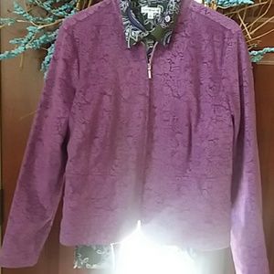 Christopher and banks Plum colored corduroy blazer